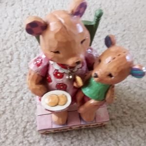 Jim Shore mother and child sitting bears